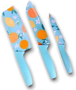 Maune Hub 3 Pc Stainless Steel Knife Set Design Stainless Steel Kitchen knife for kitchen Knife Flower Printed
