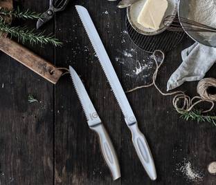 Mohiyo 2 Pc Stainless Steel Knife Set Set of Two Bread Knife