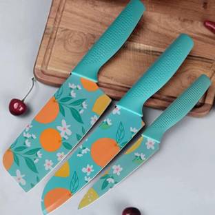 THEODORE 3 Pc Stainless Steel Knife Set High Carbon SS Ultra Sharp Butcher, Meat, Pairing, Vegetable for Kitchen....