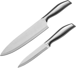 Woodtula 2 Pc Stainless Steel Knife Set Japanese Steel Knife Set German Stainless Steel Sharp Chef Knife (Steel, 2 Pcs)