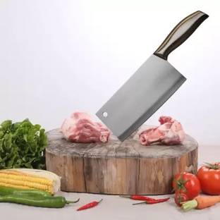 daesgesage 1 Pc Stainless Steel Knife Ideal for Vegetable,Meat Cleaver Butcher Chef's Chopper For Kitchen & Restaurant