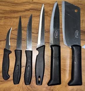 JD ENTERPRISE 6 Pc Stainless Steel Knife Set knife set stainless steel chef,chopper,steak,utility,bread, paring knife