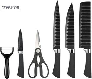 Vruta 6 Pc Stainless Steel Knife Set High Carbon Coated Chef Knife I Utility Knife I Professional Knife Set