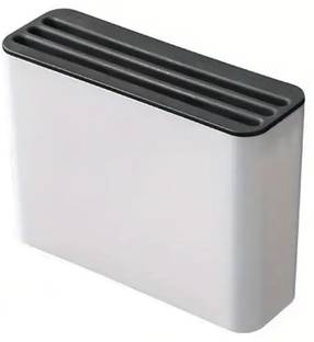 SKOFRI Cutlery Kitchen Rack Plastic Self-Adhesive Wall Mounted Knife Block Holder 3 Slot No Drill Knife Rack