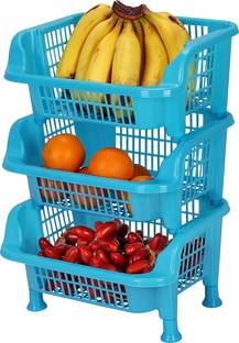 Kitchenetic Fruits/Vegetables Kitchen Rack Plastic