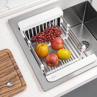 Lipka Fruits/Vegetables Kitchen Rack Steel Adjustable Vegetable Basket for Kitchen Sinks