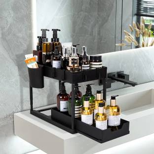 SIMESTICH Utensil Kitchen Rack Plastic 2 TIER UNDER SINK ORGANIZER SQUARE SHAPE