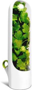 CHEFERYN Water Dispenser Kitchen Rack Plastic Herb Saver Keeper,Herb Fresh Storage Container Cup
