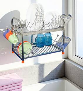 Amol Utensil Kitchen Rack Steel Premium Stainless Steel Dish Rack | Kitchen Organizers | Kitchen Stand