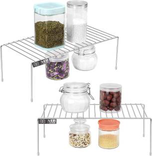 MBCARE Utensil Kitchen Rack Steel Rustproof Multipurpose Shelves Organizer Storage Shelf for Kitchen Cabinet, Two-