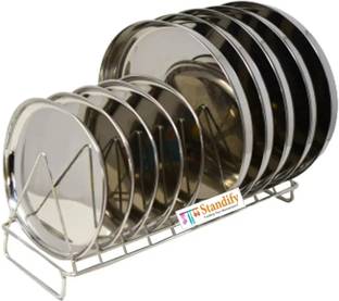 GRIDKITCHEN Plate Kitchen Rack Steel Stainless Steel V Shape Plate Stand Big V Plate Stand