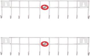 KITCHEN KART Cutlery Kitchen Rack Steel Wall-Mounted Kitchen 10 Hooks | Multipurpose Hanger for Tools Pack of 2