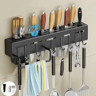 TONY STARK Cutlery Kitchen Rack Steel Shelf Stainless Steel Wall Mount Knife Holder