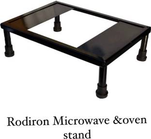 Rodiron rodiron microwave & oven stand stylish and heavy body (iron)(black) Cast Iron Kitchen Trolley