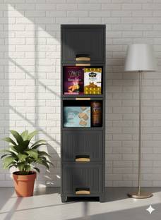 MAXTID Containers Kitchen Rack Plastic Unlock Extra Space 5 Layer Grey Slimline Organizer