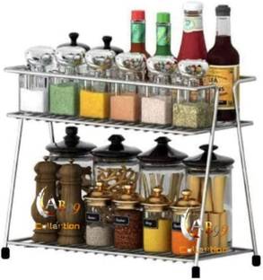 Kombuis Kitchenware Utensil Kitchen Rack Steel Counter top 2 Layer Storage Rack for Kitchen