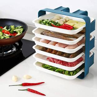 Honch Utensil Kitchen Rack Plastic 6Layer Multi Functional Kitchen and Home Storage Shelf Steady Rack