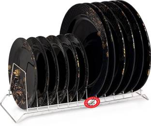 KITCHEN KART Plate Kitchen Rack Steel Big Size Plates Stand | Kitchen Rack Organizer Dish for