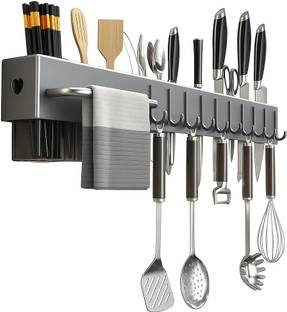 M K SMART SOLUTIONS Cutlery Kitchen Rack Steel Kitchen and Knife Holder (40 CM )
