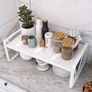 Indian Decor Utensil Kitchen Rack Iron, Wood 28261 Spice Rack, Kitchen Countertop Spices Organizer Shelves Multifunction