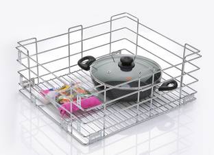 Verito Utensil Kitchen Rack Steel Plain Kitchen Basket 19X20X8 Inch / Modular Kitchen Cabinet / Kitchen Drawer