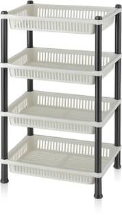 Flipkart SmartBuy Fruits/Vegetables Kitchen Rack Plastic 4 Tier Kitchen Fruits Vegetable Rack Storage Fruits/Vegetables Kitchen Rack