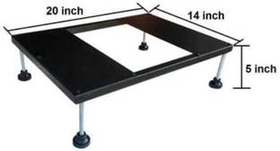 Rodiron Containers Kitchen Rack Iron foldable leg microwave stand free a plant hanger ( black)