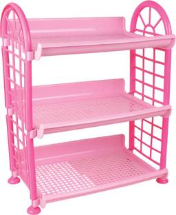 3D METRO SUPER STORE Fruits/Vegetables Kitchen Rack Plastic 3 Layer Plastic Rack Storage Basket Multipurpose Kitchen Storage Organizer