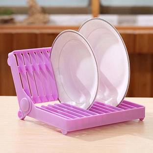 The Vogue Nation Dish Drainer Kitchen Rack Plastic Folding Dish Plates Drying Drainer Foldable Kitchen Rack