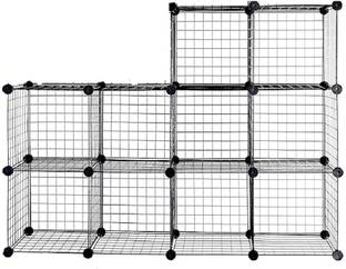 Aniren Containers Kitchen Rack Steel Multi Purpose Multi use Wire Cube Storage Book Shelf, Storage Cabinet (10 Cube)