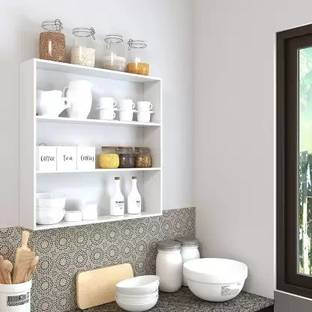 INDIAN DECOR SZY Utensil Kitchen Rack Wood KITCHEN ALMIRAH WITH THREE SHELF