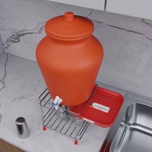 VIGSHRISE Matka Kitchen Rack Steel Matka stand with water collection tray-matka base