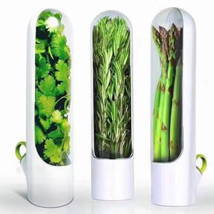 KD SAPRA Water Dispenser Kitchen Rack Plastic Herb Saver Pod, Fresh Herb Keeper,Mint Basil Coriander for Fridge Storage Pods