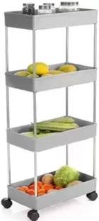 HUMBLE KART Dish Drainer Kitchen Rack Plastic 4 Compartments Plastic Dish Drainer Kitchen Rack Plastic