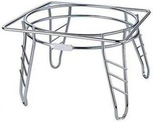 PRL TRADERS Matka Kitchen Rack Steel Stainless Steel Matka Stand Made From S.S Wire With Nickle Chrome Finished That Could Store Or Adjust A Matka & Pot.