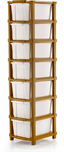 ELIGHTWAY MART Dish Drainer Kitchen Rack Plastic Drawer Type Storage Box Cosmetic Box For Multi-Purpose