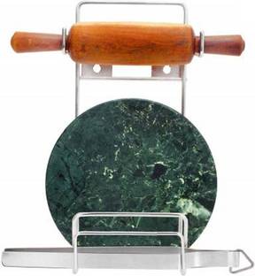 UPTOP Chakla/Belan Kitchen Rack Steel Stainless Steel Rolling Pin Holder 6mm Wire (Chakla Belan and Chimta Stand) Kitchen Rack Cutlery Kitchen Rack (Steel)