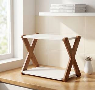 sakib akhlak Utensil Kitchen Rack Wood Luxury 3-Tier Step Spice Rack Organizer for Kitchen Countertop ...