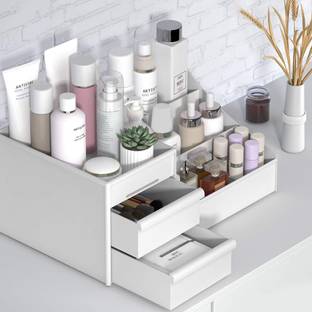 Dealdona Large Capacity Cosmetic Storage Box Makeup Drawer Organizer Portable, Tabletop Cosmetic Organizer, Modern Countertop Storage for Dressing Table Vanity Box