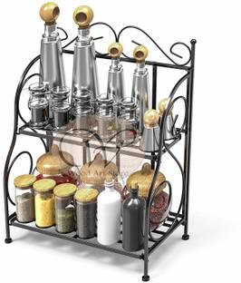 Wood Art Store Containers Kitchen Rack Cast Iron