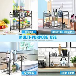 JAISH ADVERTISING Containers Kitchen Rack Iron 2-Tier Rack Organizer Space Saving for daily use