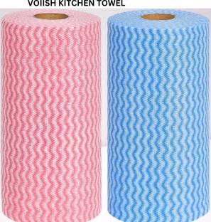 VOIISH Non Woven, Washable & Multipurpose Kitchen Towel Roll Clean wet surface, dishes