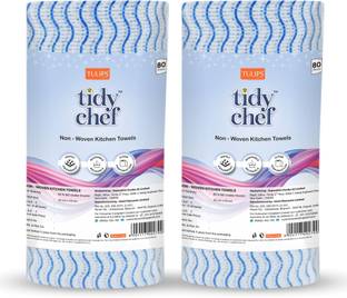 Tulips Tidy Chef Non- Woven Kitchen Towel (160 Sheet) 2 Pack