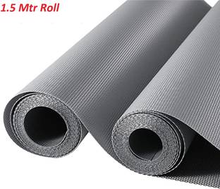 Pop Shade 1.5 Meter Long Roll/Mat for Kitchen, Shelf. Anti slip and waterproof(Metal Grey)