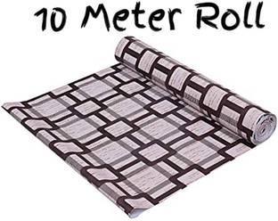 Best Buy Collection 10 Meter Brown Line Anti Slip Cover for Almirah, Drawer, Wardrobe Shelf ,Kitchen