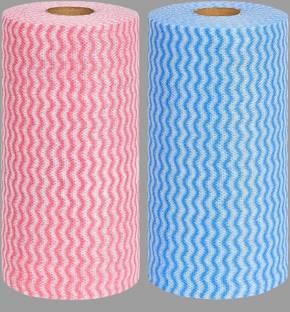 VOIISH Non Woven Reusable Kitchen Towel Roll (Pack of 2)