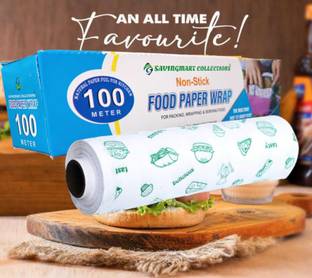 SAVINGMART COLLECTIONS 100 MTR FOOD WRAPPING PAPER | PAPER FOIL | BUTTER PAPER | ROTI WRAPP