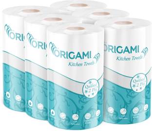 Origami Kitchen Tissue Paper Roll Pack of 6 - 60 Sheets Per Roll
