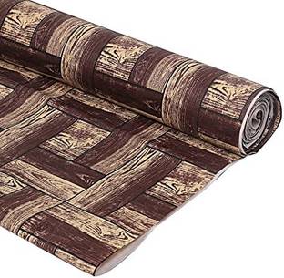 Variety Products Collection Brown Color Line Mat/Roll for Almirah, Wardrobe, Rack, Kitchen(10 Meter Roll)