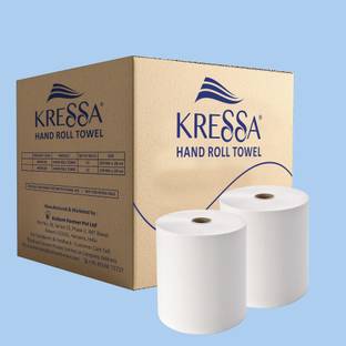 KRESSA Highly Absorbent HRT Rolls | Fast Drying 170 Metres/Roll - 1.4 Kg(Pack Of 2)